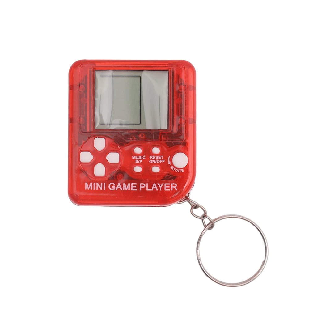 Pocket Mini Classic Game Machine Keychain Anti Lost Key Ring Children Handheld Retro Nostalgic Game Console Video Game Players