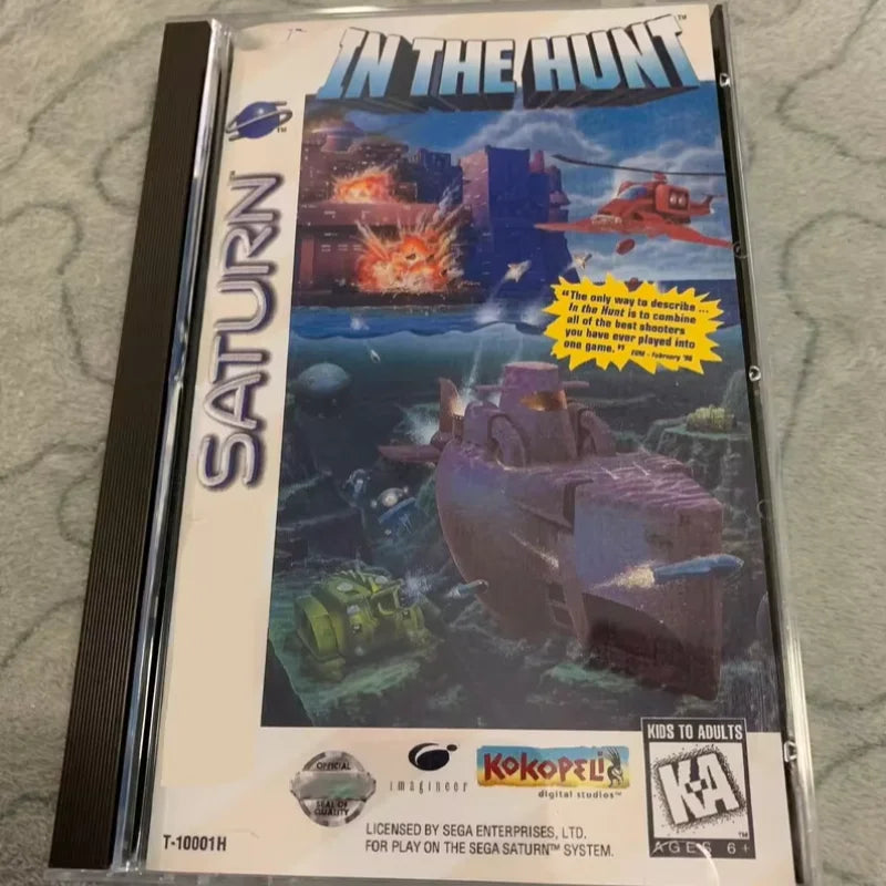Saturn Copy Disc Game In The Hunt With Manual Unlock SS Console Game Optical Drive Retro Video Direct Reading Game