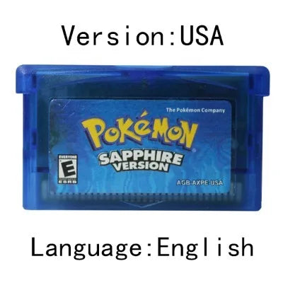 GBA Game 32 Bit Video Game Cartridge Console Card Pokemon Emerald Ruby FireRed LeafGreen Sapphire Multi-language for GBA/NDS