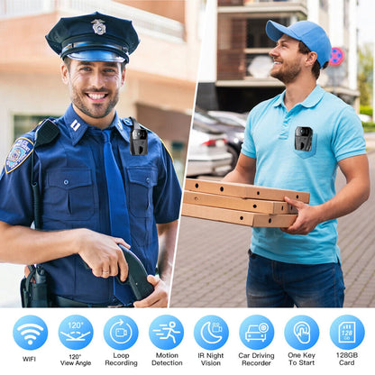 Mini Digital Camera 1080P 2K IPS DVR Video Sports DV WiFi Motion Cam IR Night Vision Camcorders Site Enforcement Recorder Record