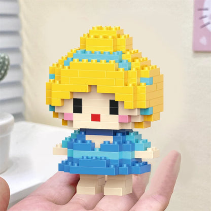 Disney Anime Princess Building Blocks Stitch Mickey Mouse mini Action toy Figures Blocks Toys Bricks Assemble Toys Kids Gifts