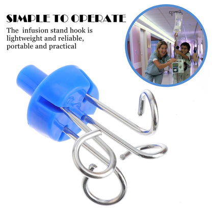 Medical IV Pole Hook Wall Mount Clothes Mounted Holder Stainless Steel Infusion Rack Vertical