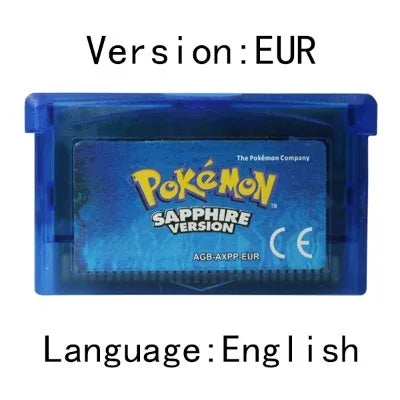 GBA Game 32 Bit Video Game Cartridge Console Card Pokemon Emerald Ruby FireRed LeafGreen Sapphire Multi-language for GBA/NDS