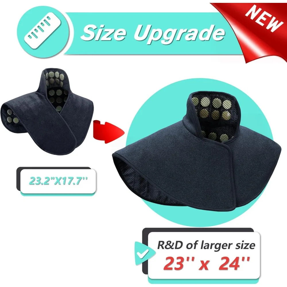 Heating Pad for Neck and Shoulders,Natural Jade Tourmaline,Upgrade Size to Cover More Areas of Neck,Shoulder,Shoulder Blade