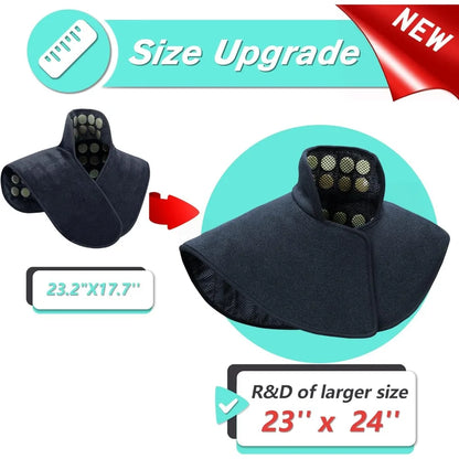 Heating Pad for Neck and Shoulders,Natural Jade Tourmaline,Upgrade Size to Cover More Areas of Neck,Shoulder,Shoulder Blade