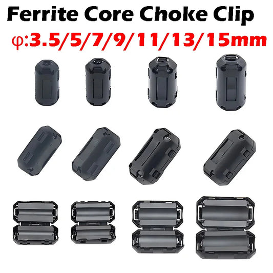 Ferrite Core Cord Ring Choke Bead RFI EMI Noise Suppressor Filter for Power Cord USB Antenna HDMI Audio Cable 3.5/5/7/9/13/15mm