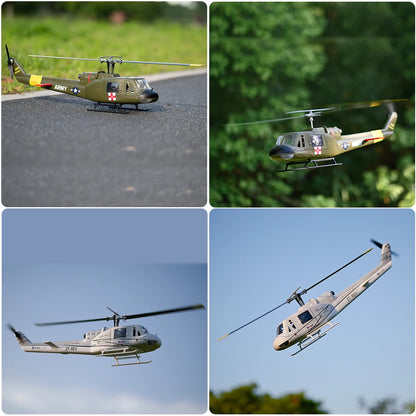 FLYWING UH1 V4 Scale RC Helicopter 470 size Helicopter Metal Rotor holder two Carbon Fiber blades UH-1 V3 10CH Scale Helicopter