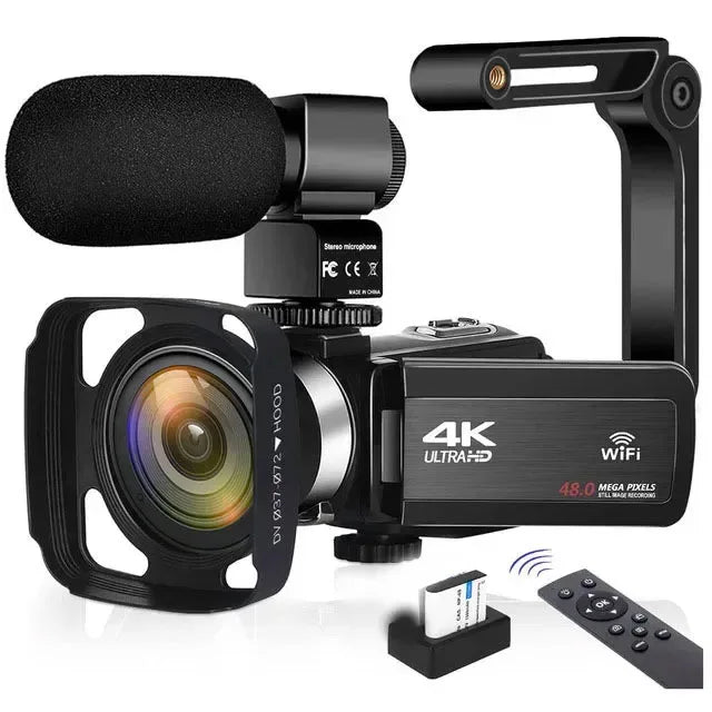 30MP 4K Ultra HD Video Camera  WiFi DV Camcorder Digital Video Camera 270 Degree Rotation Touch Screen 16X Digital Zoom Camera