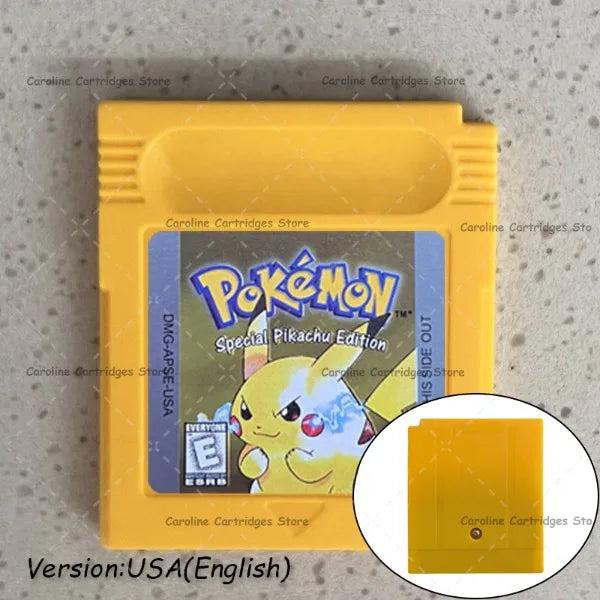 GBC Video Game Cartridge Console Card Pokemon Blue/Crystal/Green/Gold/Red/Silver/Yellow Full-size Chip with Multi-language
