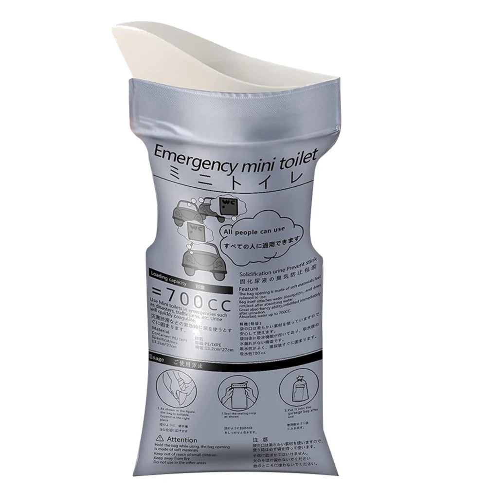 20PCS Outdoor Emergency Urine Bags 700ml Disposable Travel Mobile Toilet Portable Urinal Bag for Men Women Baby Car Vomiting Bag