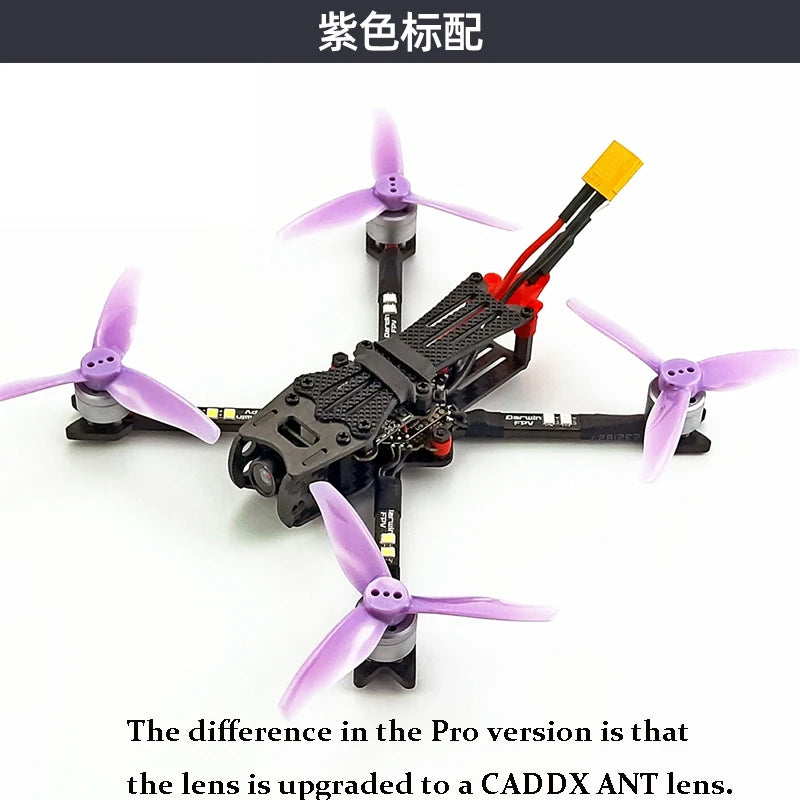 Darwin FPV Racing Drone RTF 3inch AIO F4 Dual Antenna 40CH 3K Carbon Fibre MOS 3X3 PNP T-PRO Set TX12 MKII Airplane Toy