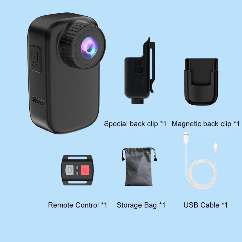 2024 Action Camera 4K HD Video WIFI Thumb Anti-shake Pocket Camera APP Real-time Viewing Vlog Shoot Pet Camera Worn on The Chest