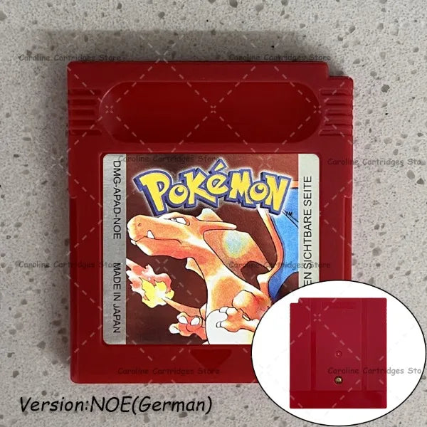 GBC Video Game Cartridge Console Card Pokemon Blue/Crystal/Green/Gold/Red/Silver/Yellow Full-size Chip with Multi-language