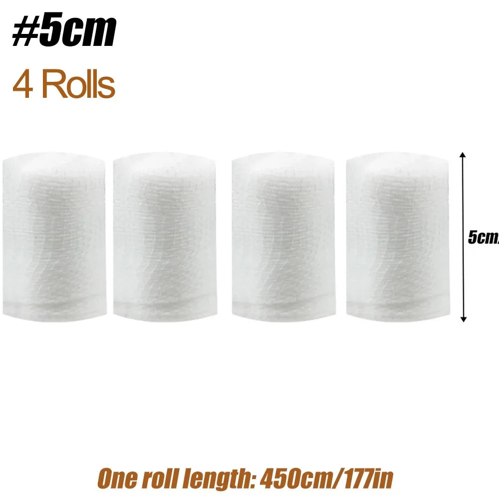 4 Rolls Premium Gauze Rolls Gauze Bandage - Super Soft Woven Stretch Gauze Bandages for Primary Wound Dressing Support