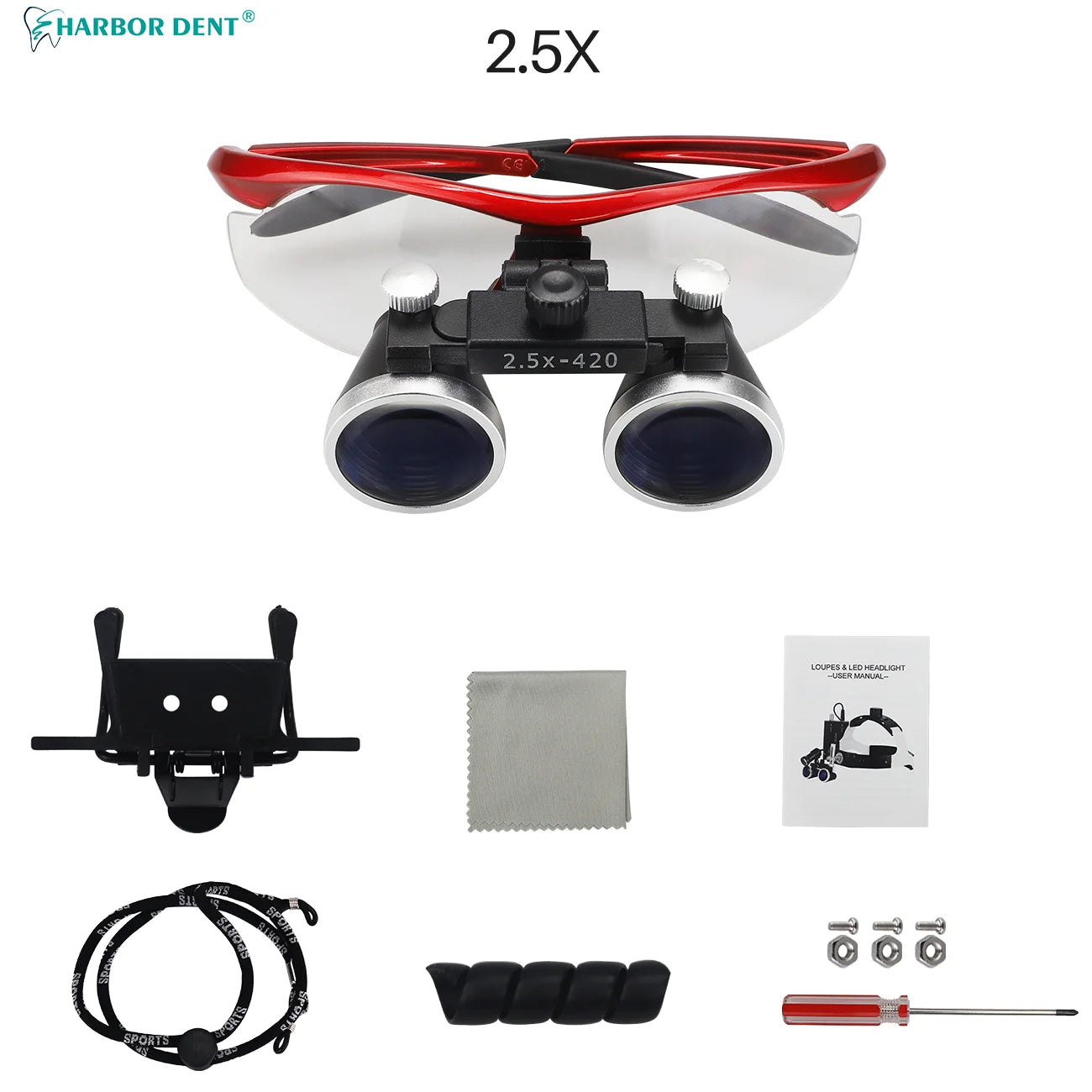 Dental Loupes 3.5x2.5x 320-420mm Goggles Lab Medical Binocular Magnifier Dental Surgery Surgical Optical lens magnifying Glass