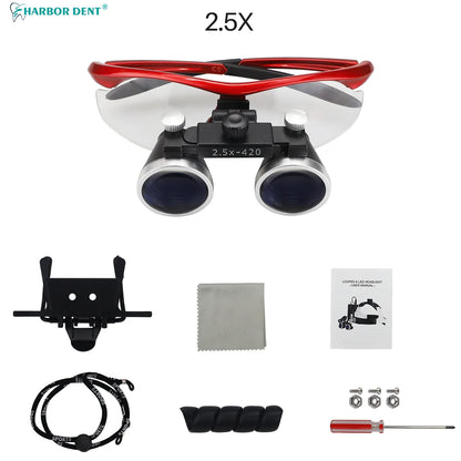 Dental Loupes 3.5x2.5x 320-420mm Goggles Lab Medical Binocular Magnifier Dental Surgery Surgical Optical lens magnifying Glass