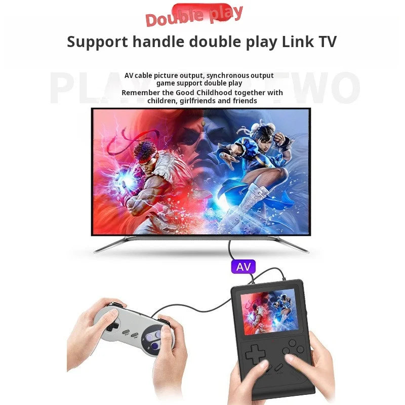 GB300 Handheld Game Console Retro Mini Portable Game Player 3.0 Inch Screen 6000 Video Games for SF/SFC/GB/GBA Support AV Output