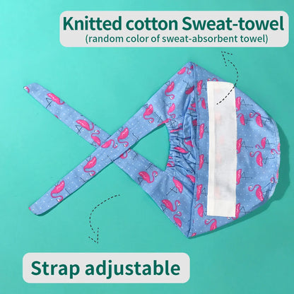 Personalized Printing Doctor Surgical Cap Long Hair Classic Nurse Toe Hat for Men Women Sweat-absorbent Towel Cotton Scrub Cap