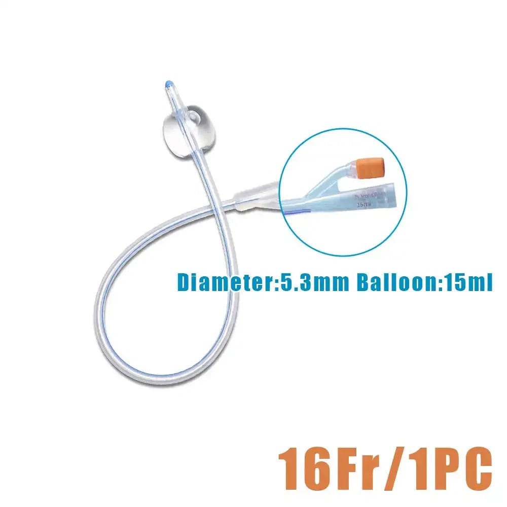 1Pc Medical Disposable Silicone Urinary Catheter 2 Way Silicone Foley Balloon Catheter for Men Women 12/14/16/18/20/22Fr