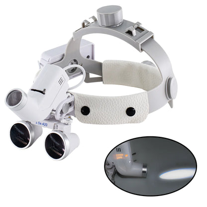 Dental ENT Headlight 5W LED Lamp with 2.5X/3.5X Loupes Surgical Light For Dentist Medical Light Dentistry Equipment DEASIN