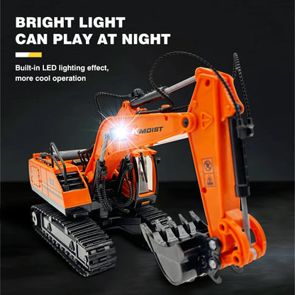 1/20 RC Car 2.4G Remote Control Excavator Construction Engineering Vehicle With 680 Degree Rotation Model Toys for Boys Kid Gift