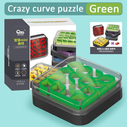 Creative 3D Intelligence Puzzle Crazy Curve Sudoku Puzzle Games Plate Geometric Line Jigsaw IQ Challenge Toys Gifts for Children