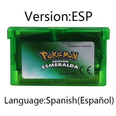 GBA Game 32 Bit Video Game Cartridge Console Card Pokemon Emerald Ruby FireRed LeafGreen Sapphire Multi-language for GBA/NDS