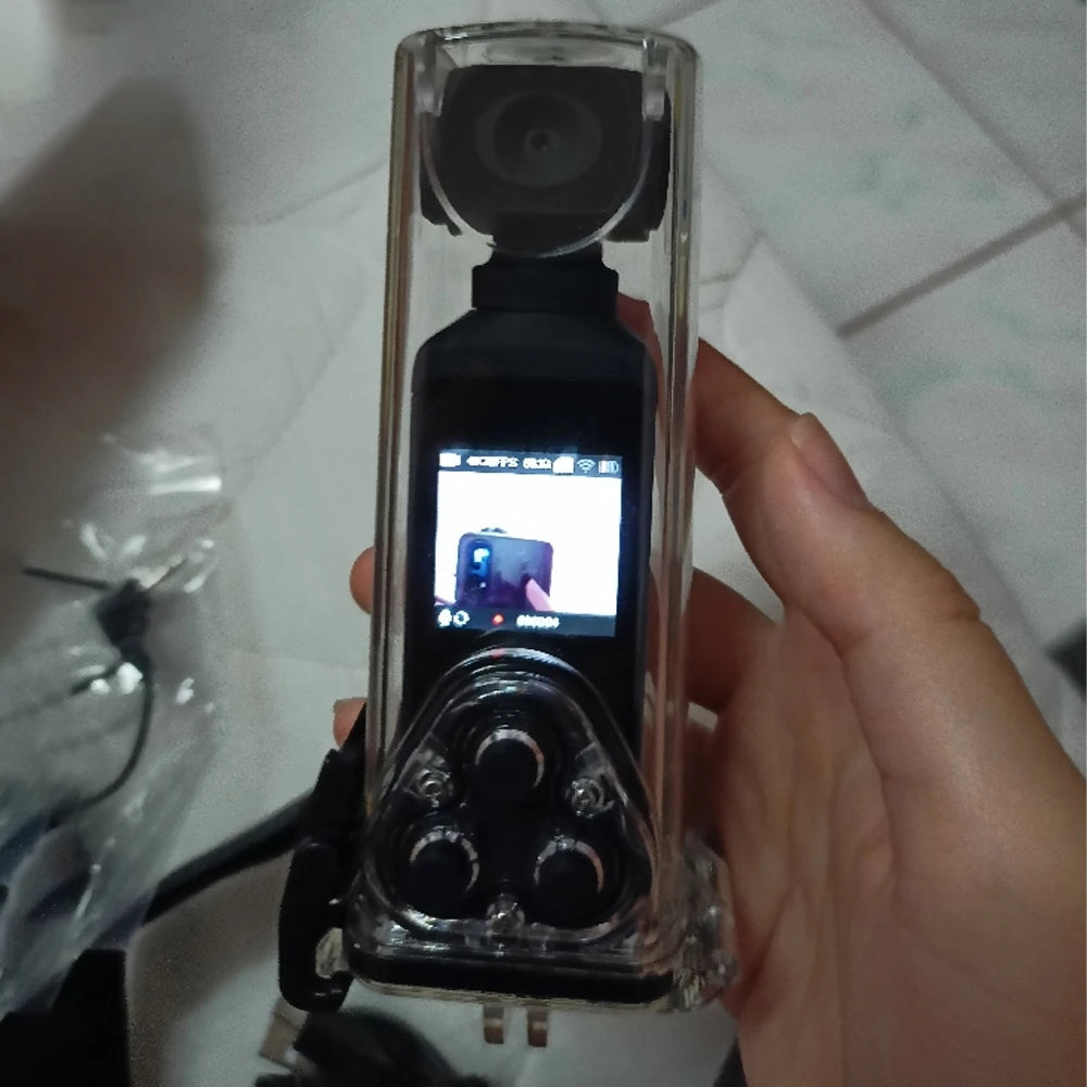 4K Ultra HD Pocket Action Camera 270° Rotatable Vlog Wifi Mini Sports Cam Waterproof Case Helmet Travel Bicycle Driver Recorder