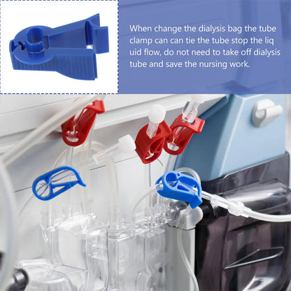 10 Pcs Dialysis Clip Tubing Clips Bag Pipe Tool Supply Abs Peritoneal Accessory Tube Holders Gripedge Tools