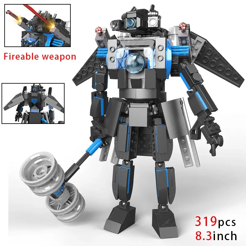 New Skibidi Toilet Weapon Titan TVMan Figure Building Block Toys For Boy Speakerman Bricks DIY Model Toy For Kid Adult Xmas Gift