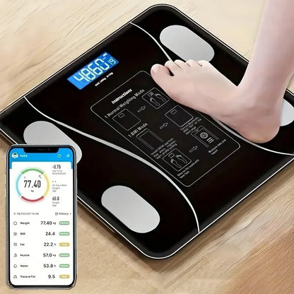 Smart Body Fat Scale Wireless LED Digital Bathroom Weight Scale Body Composition Analyzer Testing Scale