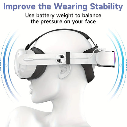 for Meta Quest 3 Elite Strap with 10000mAh Battery VR Headset Fast Charging Head Strap Extend VR Playtime for Quest3 Accessories