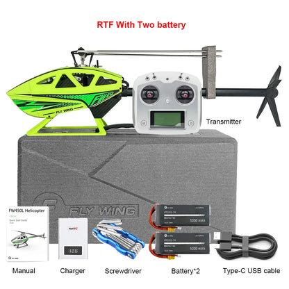 FLYWING FW450 RC 6CH 3D FW450L V3 Smart GPS FBL Gyro Helicopter  RTF H1 Flight Controller Brushless Motor Drone Quadcopter