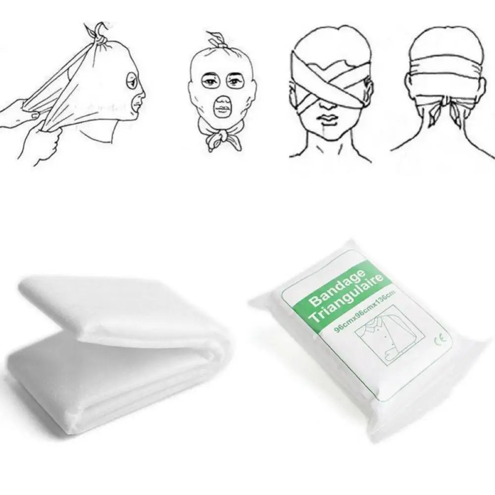 Medical-Burn Dressing Triangular Bandage Wrap Emergency Wound Care First Aid Kit Splint Lashing Head Hand Bandage Survival Gear
