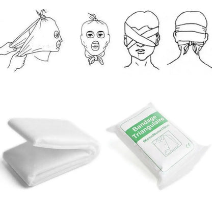 Medical-Burn Dressing Triangular Bandage Wrap Emergency Wound Care First Aid Kit Splint Lashing Head Hand Bandage Survival Gear