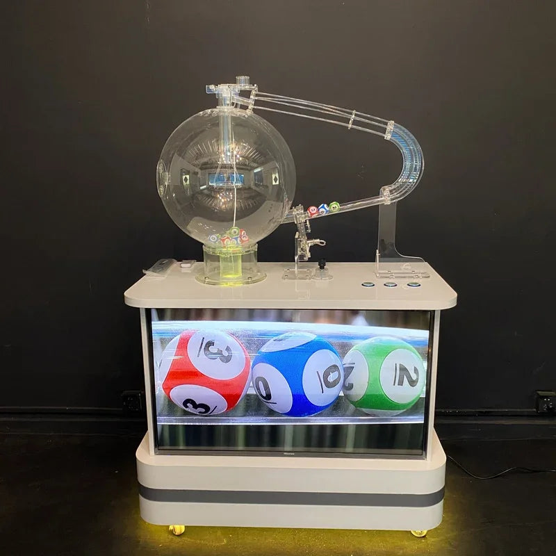 Air Mix Lottery Ball Machine with elegant looking for lucky draw 1D 2D 3D 4D 5D 6D lotto games