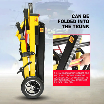 Electric stair climbing wheelchair paralyzed elderly person intelligent fully automatic up and down stairs crawler climbing arti