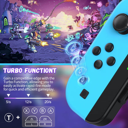 Joycons Gamepad For Nintendo Switch//Lite/Oled/Ios/Android Bluetooth Wireless Controller Joystick With Trubo Video Game Consoles
