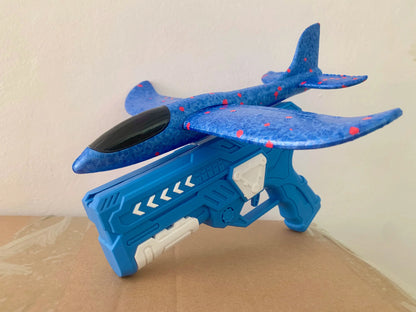 Ejection Plane Gun Toy Boy Boy Hand Drop Aeroplane Glide Foam Aeroplane Stand Toy Toss Flying Glider Toy Boys Girls