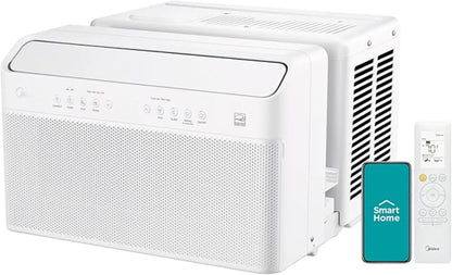 12,000BTU U-Shaped Smart Inverter Air Conditioner–Cools up to 550Sq. Ft. Ultra Quiet with Open Window Flexibility Remote Control