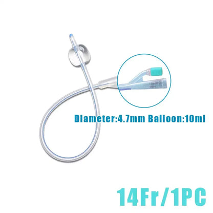 1Pc Medical Disposable Silicone Urinary Catheter 2 Way Silicone Foley Balloon Catheter for Men Women 12/14/16/18/20/22Fr