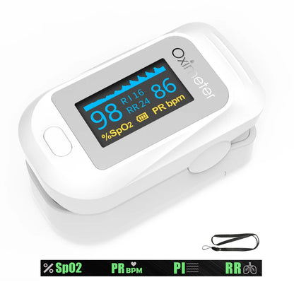 Portable Professional Finger Oximeter Digital Finger Pulse Oximeter OLED Blood Oxygen Heart Rate Health Diagnostic Monitor Tool