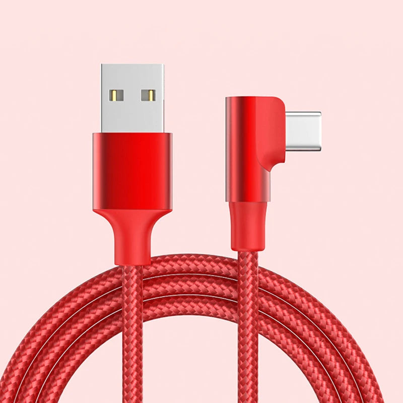 Xiaomi 120w USB Type C Super Charging Cable L Shape 90 Degree Fast Charging 6A For Huawei Xiaomi Samsung