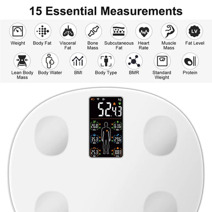 INSMART Digital Body Weight Scale with Screen for Body Fat Scale BMI Bluetooth Bathroom Scales Balance Smart Scales