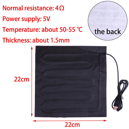 19 SIZE Carbon Fiber Heating Pad Mat Hand Feet Warmer USB Heating Film Electric Winter Infrared Fever Heat Mat Electric Warmer