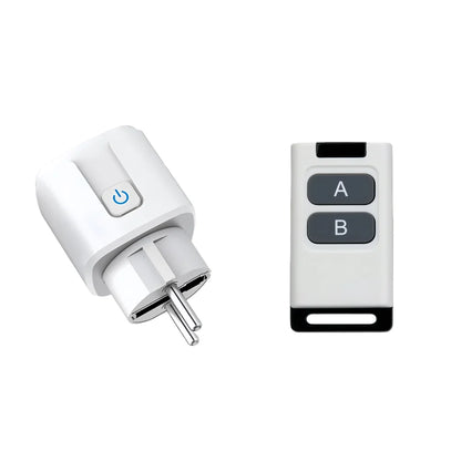 Universal Remote Control Mini Electrical Sockets 433MHZ Rf Smart Plug 220V 15A Single Sockets Switch for Home Appliance led