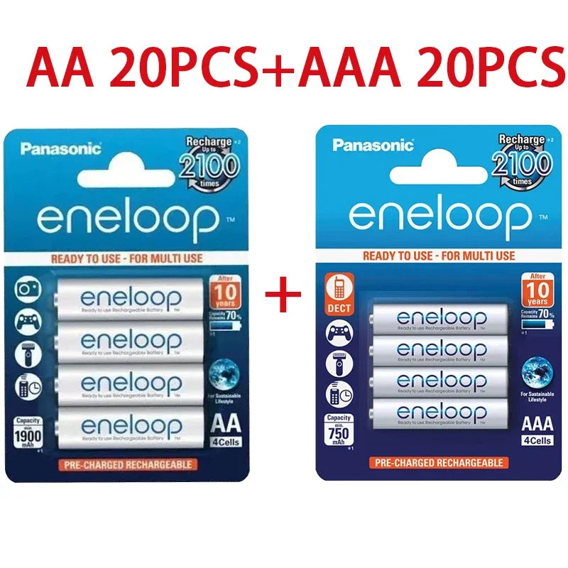 Panasonic Eneloop original AA AAA rechargeable battery 1.2v 1900mAh 800mAh pre-charged nimh suitable for flashlight camera toys