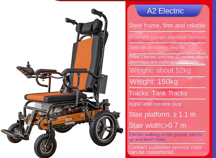 Electric stair climbing wheelchair foldable special artifact for the elderly intelligent automatic stair climbing machine
