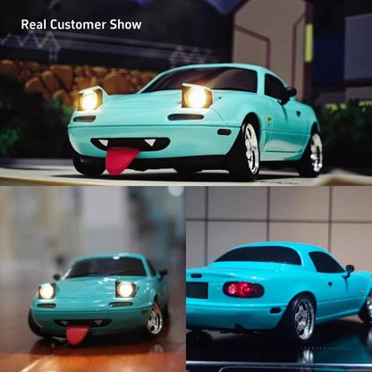 Hot 1:18 Adorable Mx-5 Miata Rx7 Rc Drift Car 2.4g Esp Gyro Flip-Up Light Full Scale Remote Control Toy Car Kid Adult Xmas Gift