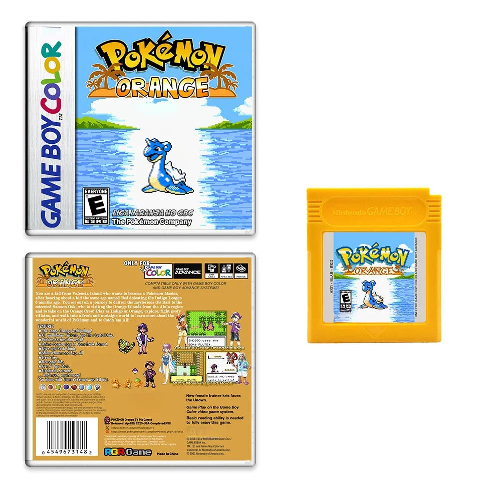 GBC/GBA Game Card Pokemon Orange US Version English Game